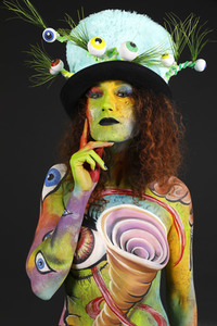 Jörg Düsterwald beim World Bodypainting Festival 2020 online in Hameln