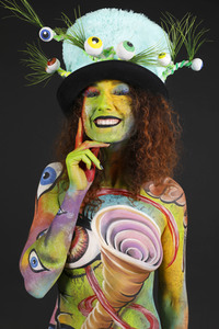 Jörg Düsterwald beim World Bodypainting Festival 2020 online in Hameln