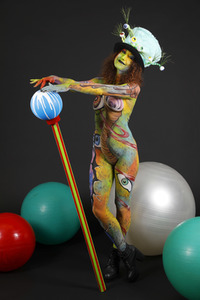 Jörg Düsterwald beim World Bodypainting Festival 2020 online in Hameln