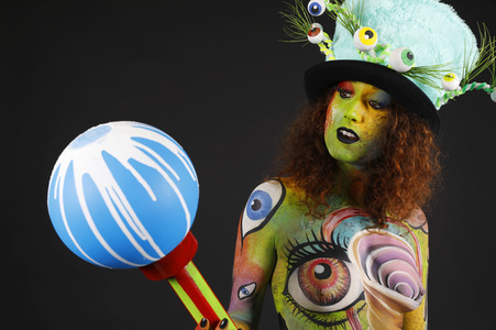 Jörg Düsterwald beim World Bodypainting Festival 2020 online in Hameln