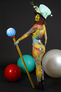 Jörg Düsterwald beim World Bodypainting Festival 2020 online in Hameln