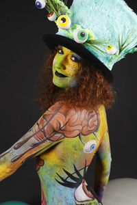 Jörg Düsterwald beim World Bodypainting Festival 2020 online in Hameln