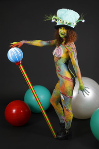 Jörg Düsterwald beim World Bodypainting Festival 2020 online in Hameln