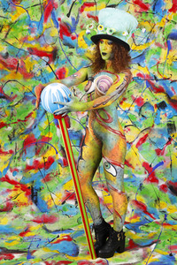 Jörg Düsterwald beim World Bodypainting Festival 2020 online in Hameln