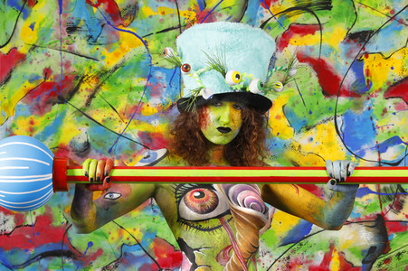 Jörg Düsterwald beim World Bodypainting Festival 2020 online in Hameln