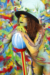 Jörg Düsterwald beim World Bodypainting Festival 2020 online in Hameln