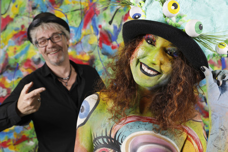 Jörg Düsterwald beim World Bodypainting Festival 2020 online in Hameln