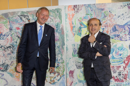 Vernissage 'Paintings from washing machine or New Washed Art' in Hamburg