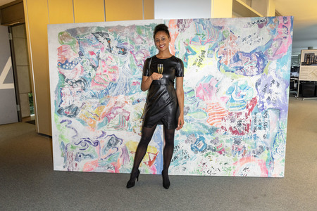 Vernissage 'Paintings from washing machine or New Washed Art' in Hamburg