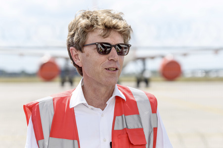 Vorfeld-Baustelle am Flughafen Berlin Brandenburg in Schönefeld