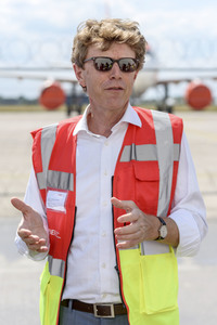 Vorfeld-Baustelle am Flughafen Berlin Brandenburg in Schönefeld