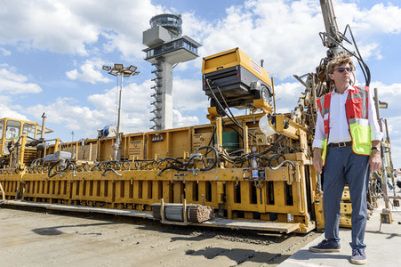 Vorfeld-Baustelle am Flughafen Berlin Brandenburg in Schönefeld