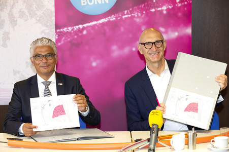 Unterzeichung einer Absichtserklärung der Telekom und der Stadt Bonn