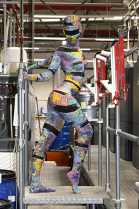 BodyArt Kunstperformance von Jörg Düsterwald mit Aktmodell in Hannover