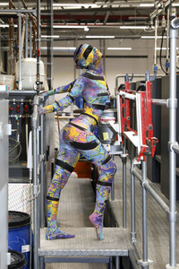 BodyArt Kunstperformance von Jörg Düsterwald mit Aktmodell in Hannover