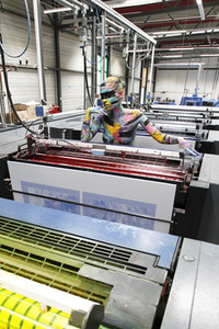 BodyArt Kunstperformance von Jörg Düsterwald mit Aktmodell in Hannover