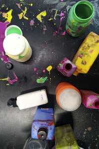 BodyArt Kunstperformance von Jörg Düsterwald mit Aktmodell in Hannover