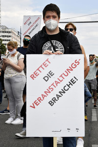 Protestmarsch der Veranstaltungsbranche in Berlin