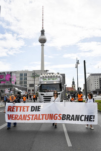 Protestmarsch der Veranstaltungsbranche in Berlin