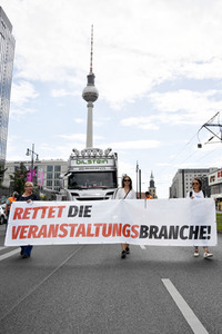 Protestmarsch der Veranstaltungsbranche in Berlin