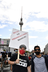 Protestmarsch der Veranstaltungsbranche in Berlin