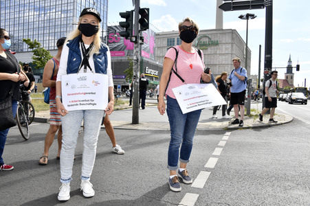 Protestmarsch der Veranstaltungsbranche in Berlin