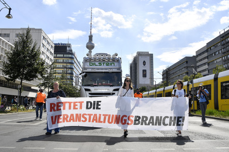 Protestmarsch der Veranstaltungsbranche in Berlin