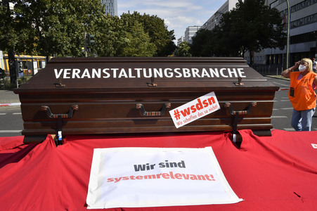 Protestmarsch der Veranstaltungsbranche in Berlin