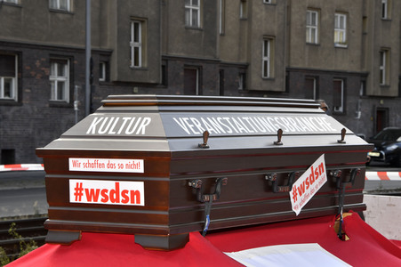 Protestmarsch der Veranstaltungsbranche in Berlin