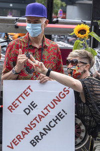Demonstration 'Rettet die Veranstaltungsbranche' in Berlin
