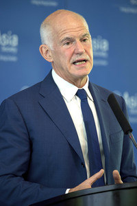 Giorgos A. Papandreou hält eine Rede über den Brexit in Hongkong