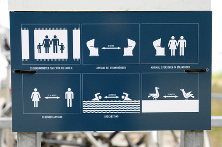 Symbolfoto Abstand halten