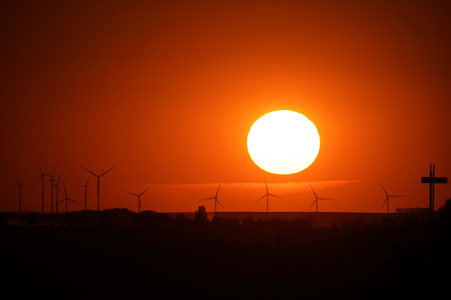 Sonnenuntergang bei Erfurt