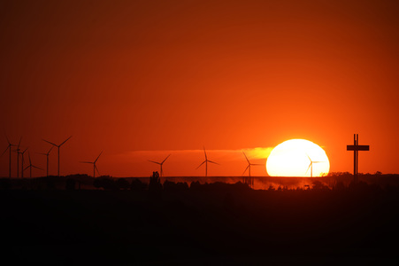Sonnenuntergang bei Erfurt