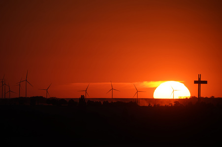 Sonnenuntergang bei Erfurt