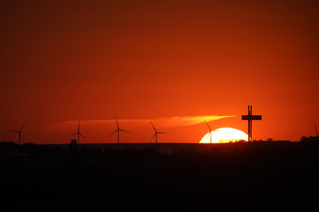 Sonnenuntergang bei Erfurt