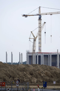 Baustelle der Tesla Gigafactory 4 in Grünheide