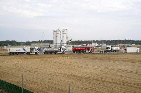 Baustelle der Tesla Gigafactory 4 in Grünheide