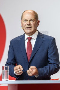 Pressekonferenz zur Nominierung von Olaf Scholz als Kanzlerkandidat in Berlin