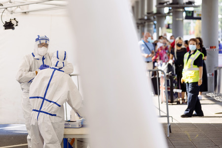 Corona-Testzentrum am Flufhafen Köln Bonn