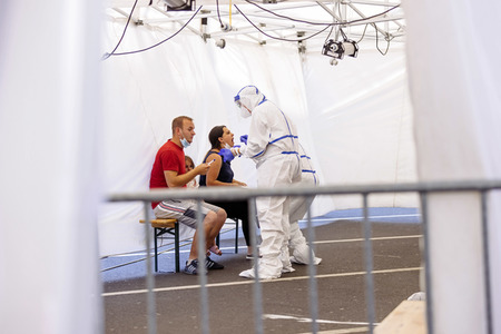 Corona-Testzentrum am Flufhafen Köln Bonn