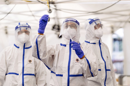 Corona-Testzentrum am Flufhafen Köln Bonn