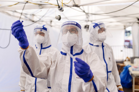 Corona-Testzentrum am Flufhafen Köln Bonn