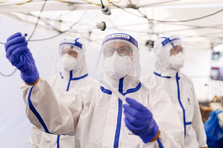 Corona-Testzentrum am Flufhafen Köln Bonn