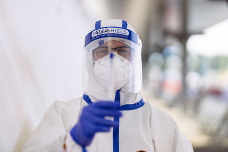 Corona-Testzentrum am Flufhafen Köln Bonn