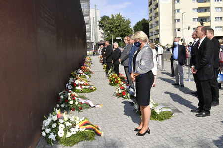 Gedenkveranstaltung zum Jahrestag des Baus der Berliner Mauer in Berlin
