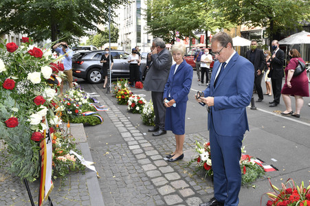 Gedenkveranstaltung zum Jahrestag des Baus der Berliner Mauer in Berlin