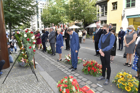 Gedenkveranstaltung zum Jahrestag des Baus der Berliner Mauer in Berlin