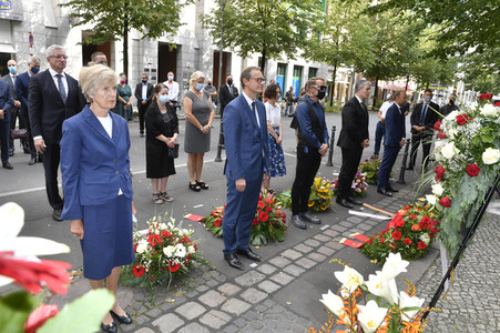 Gedenkveranstaltung zum Jahrestag des Baus der Berliner Mauer in Berlin