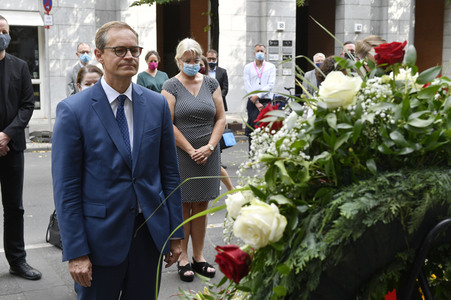 Gedenkveranstaltung zum Jahrestag des Baus der Berliner Mauer in Berlin